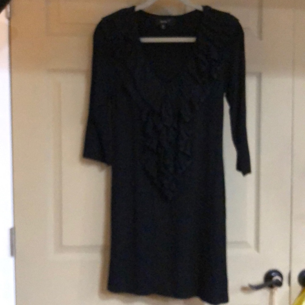 Fate black ruffle dress-ladies long sleeve-Large